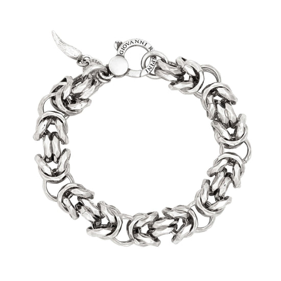 Bracciale Giovanni Raspini catena bizantina luce grande donna 22 cm
