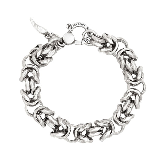 Bracciale Giovanni Raspini catena bizantina luce grande donna 22 cm
