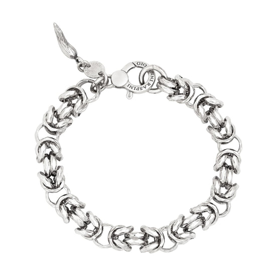 Bracciale Giovanni Raspini catena bizantina luce donna 21 cm