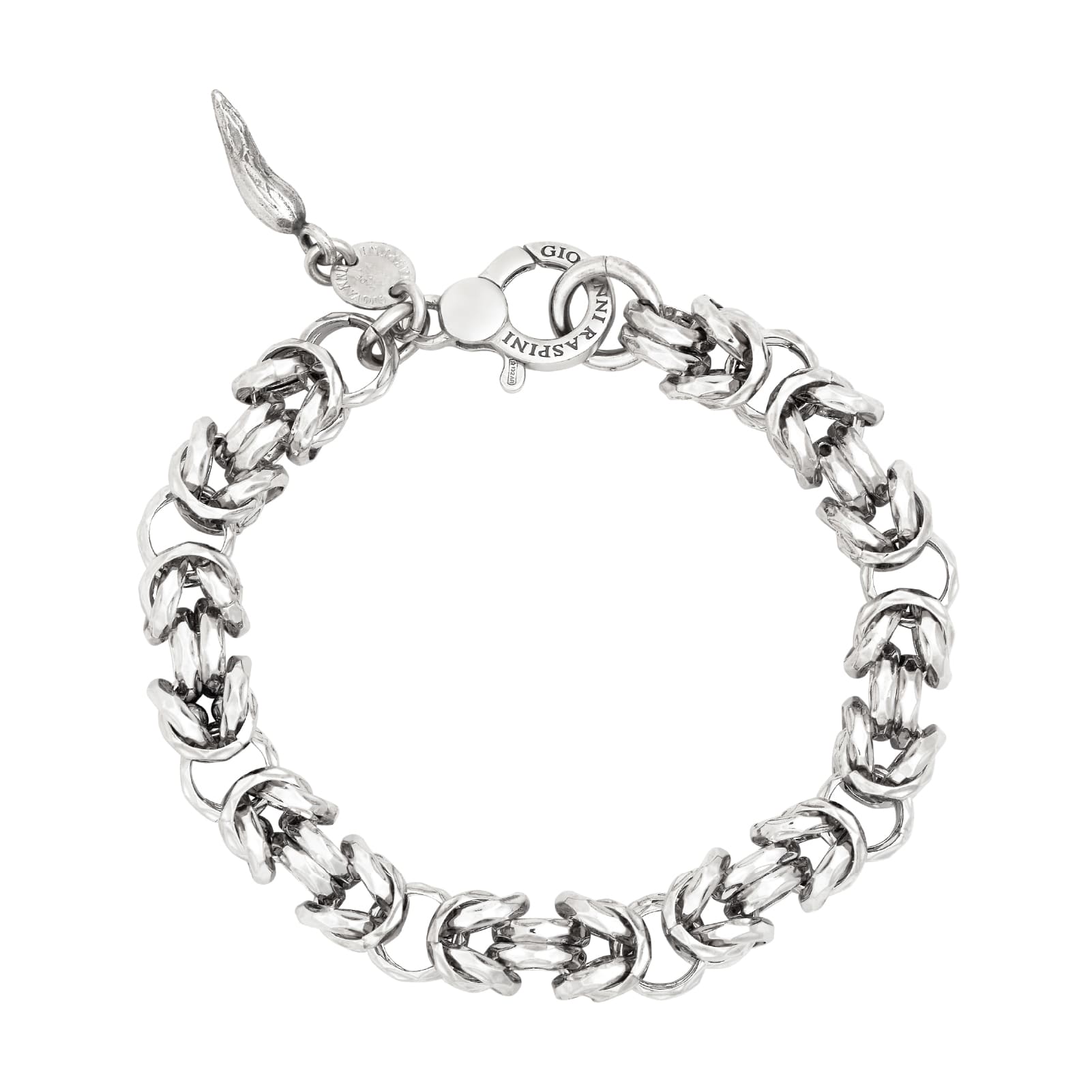 Bracciale Giovanni Raspini catena bizantina luce donna 21 cm