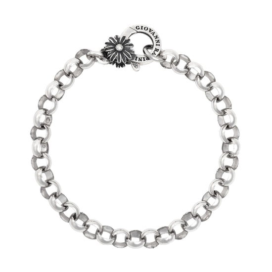 Bracciale rolò grande Giovanni Raspini chiusura margherita 20 cm