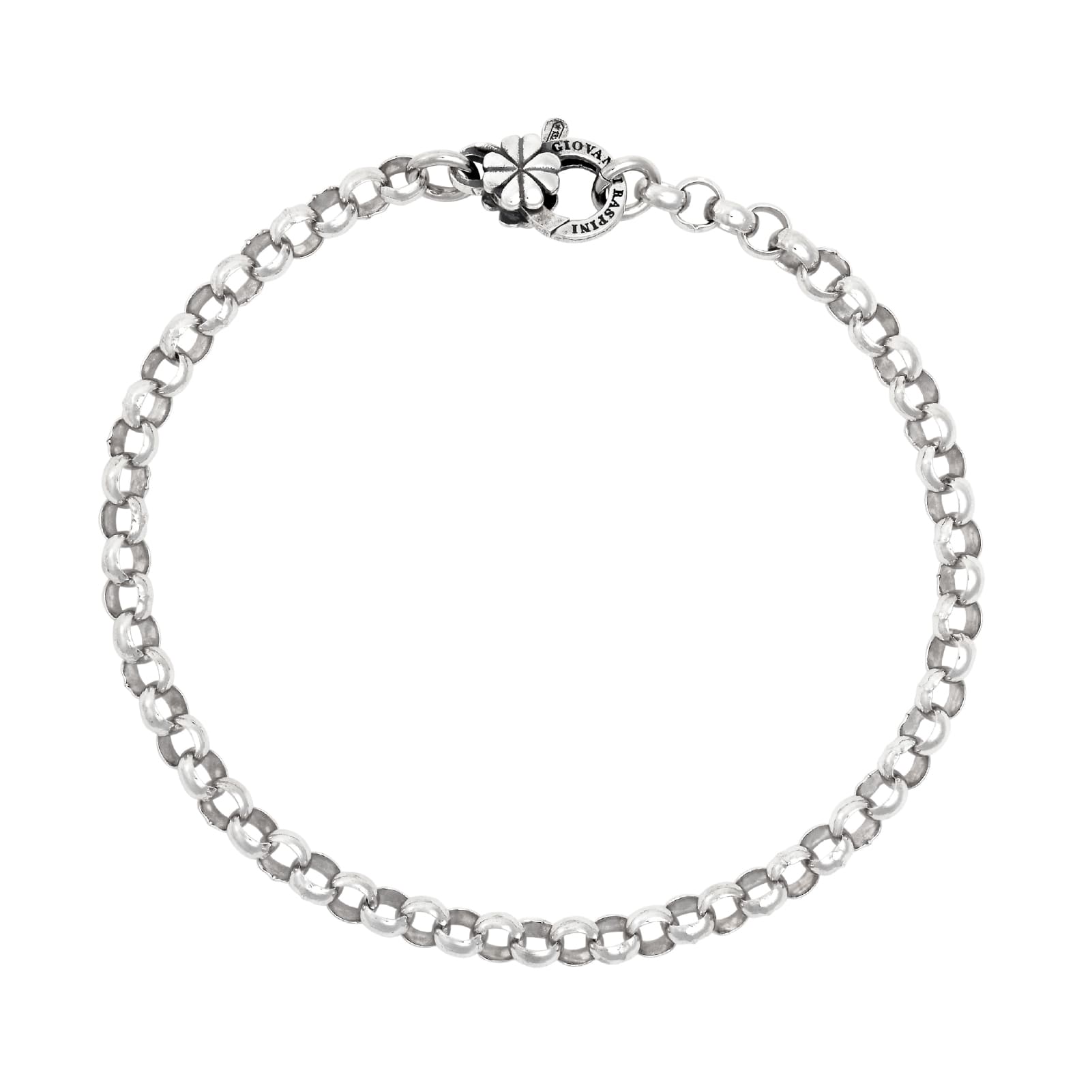 Bracciale rolò piccolo Giovanni Raspini chiusura quadrifoglio 21 cm