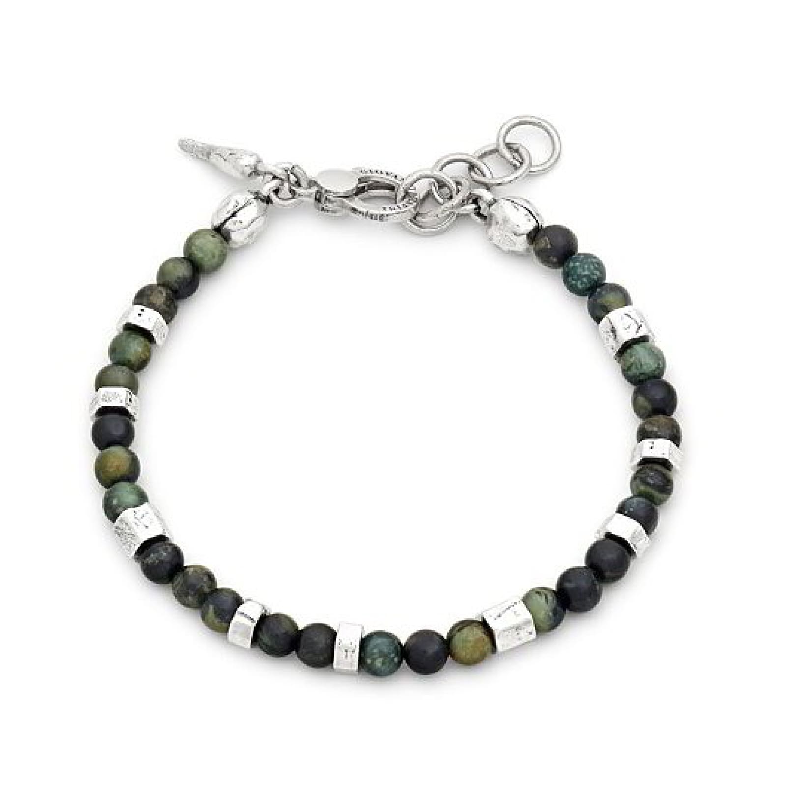 Bracciale catena Giovanni Raspini Tango con pietre verdi 20 cm