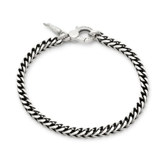 Bracciale Giovanni Raspini con catena groumette quadra uomo 21 cm