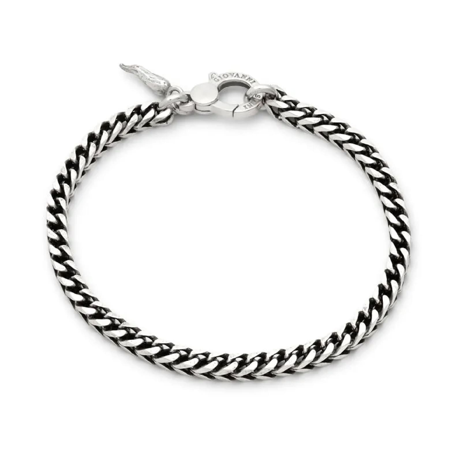 Bracciale Giovanni Raspini con catena groumette quadra uomo 21 cm