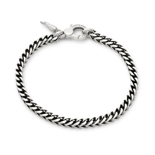 Bracciale Giovanni Raspini con catena groumette quadra uomo 21 cm