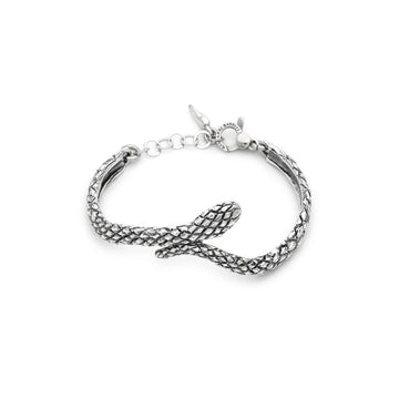Bracciale semirigido Giovanni Raspini in argento con serpente 19 cm