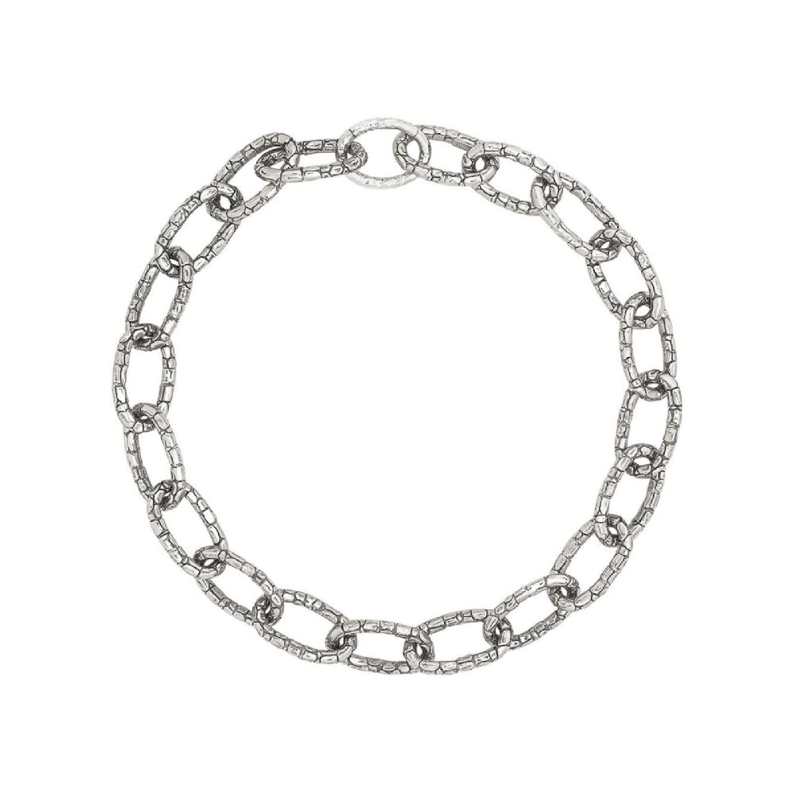 Collana rigida Giovanni Raspini in argento con catena croco