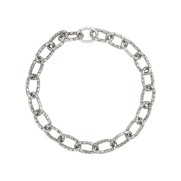 Collana rigida Giovanni Raspini in argento con catena croco MISURA UNICA