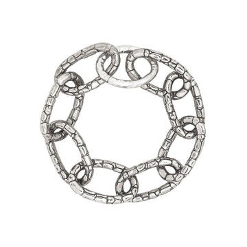 Bracciale rigido Giovanni Raspini in argento con catena croco 21 cm