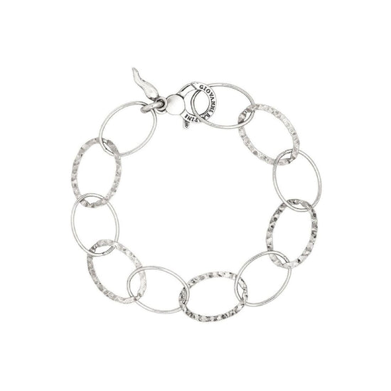 Bracciale catena Giovanni Raspini in argento maglia alternata 19 cm