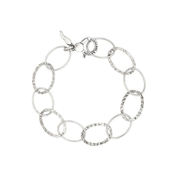 Bracciale catena Giovanni Raspini in argento maglia alternata 19 cm
