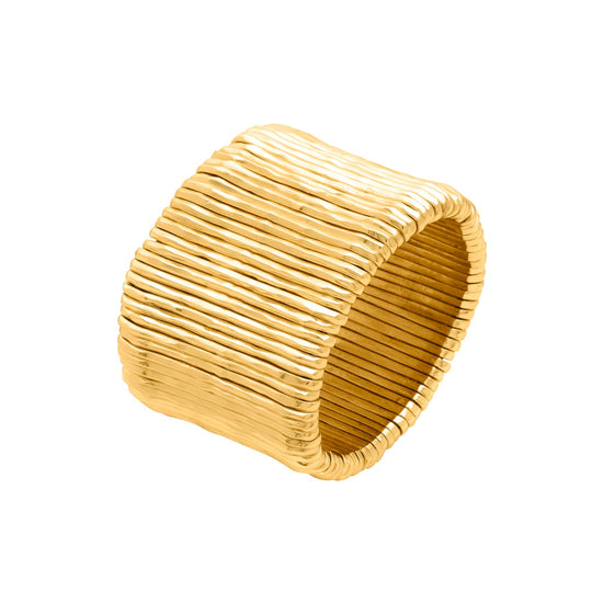 Bracciale Santa Fe grande Giovanni Raspini in bronzo dorato elastico