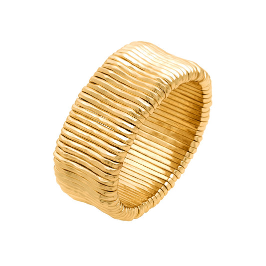 Bracciale elastico Santa Fe Giovanni Raspini in bronzo dorato elastico