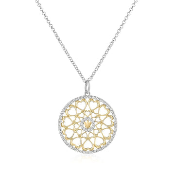 Collana Roberto Giannotti argento cerchio angelo cuori dorati MISURA UNICA