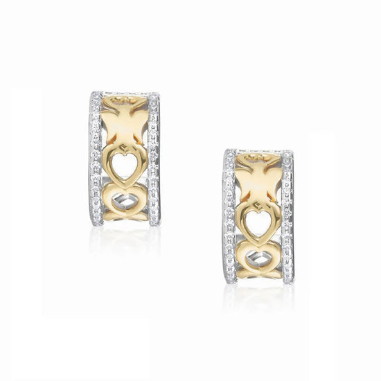 Orecchini Roberto Giannotti argento e zirconi cuore e angelo MISURA UNICA