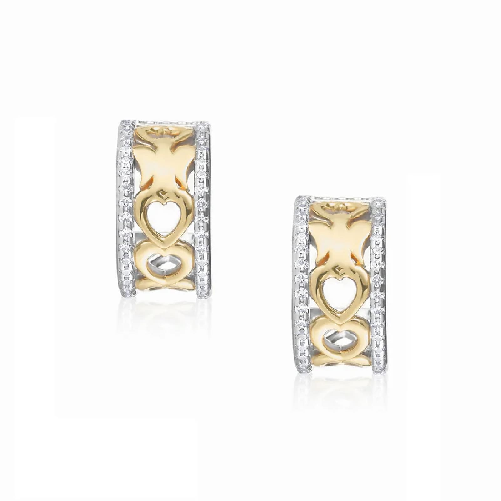 Orecchini Roberto Giannotti argento e zirconi cuore e angelo MISURA UNICA