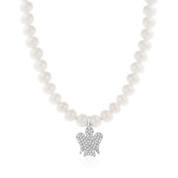 Collana Roberto Giannotti con perle angelo argento e zirconi MISURA UNICA