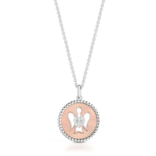 Collana Roberto Giannotti in argento con pendente tondo angelo MISURA UNICA