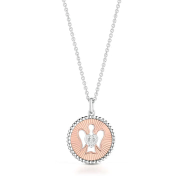 Collana Roberto Giannotti in argento con pendente tondo angelo MISURA UNICA