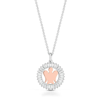 Collana Roberto Giannotti in argento con pendente angelo rosa MISURA UNICA