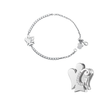 Bracciale tennis Roberto Giannotti argento lettera G zirconi