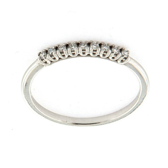 Anello Rose Diamanti in oro bianco 9kt con diamanti ct.0,105 SU MISURA