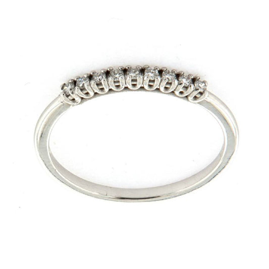 Anello Rose Diamanti in oro bianco 9kt con diamanti ct.0,105 SU MISURA