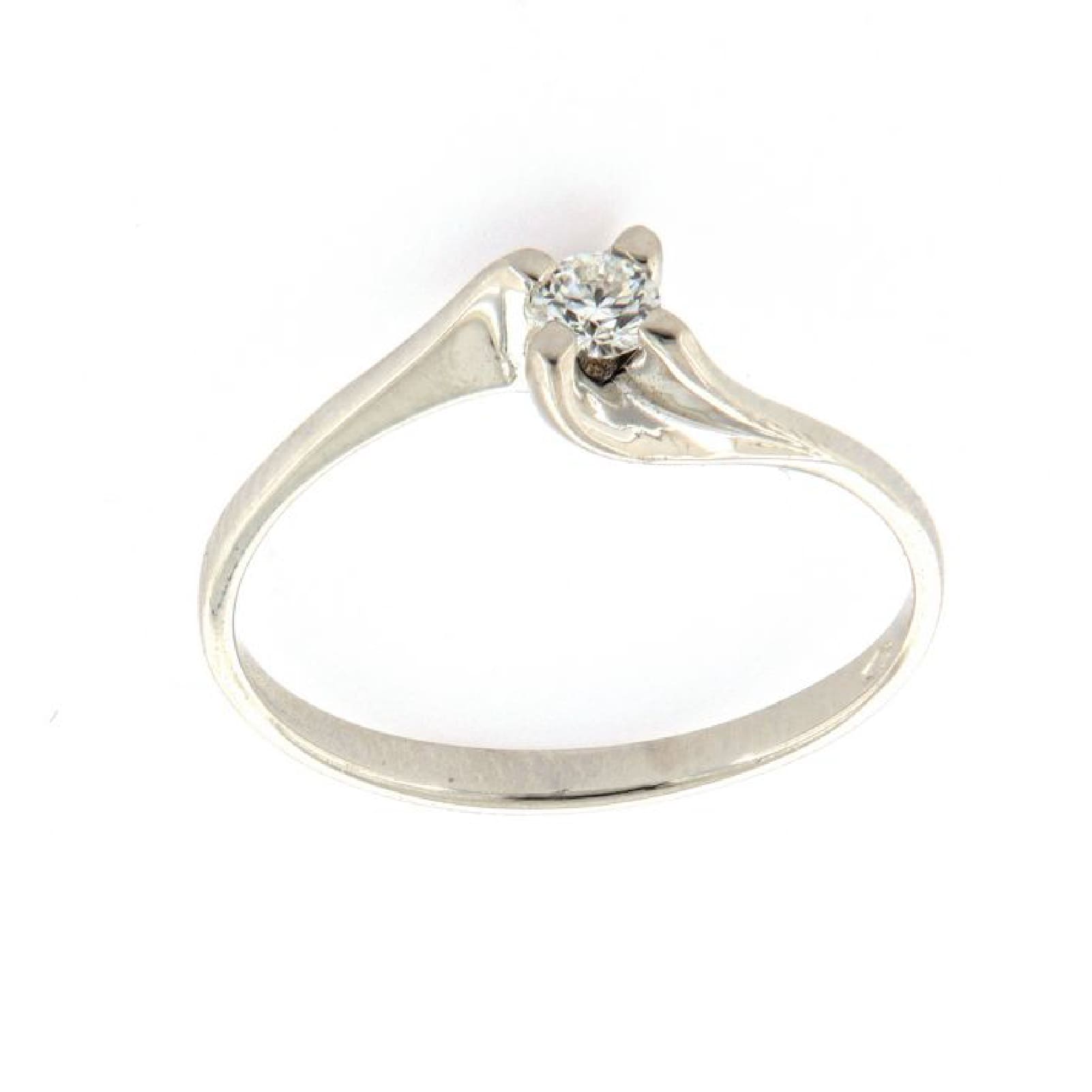 Anello solitario Rose Diamanti in oro 9kt diamante ct.0,10 SU MISURA