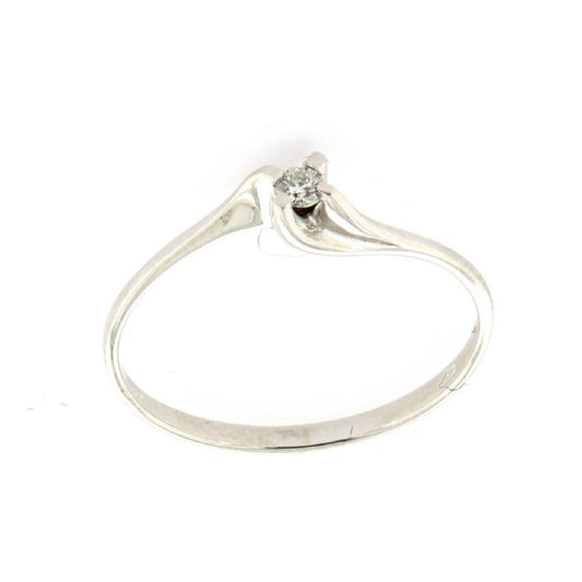 Anello solitario Rose Diamanti in oro 9kt con diamante ct.0,03 SU MISURA
