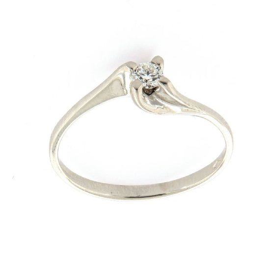 Anello solitario Rose Diamanti in oro 9kt diamante ct.0,07 SU MISURA