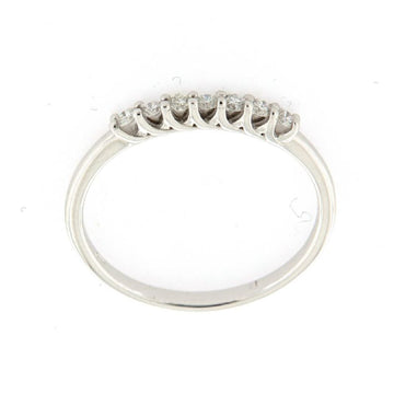 Anello Rose Diamanti in oro bianco 9kt con 7 diamanti ct.0,14 SU MISURA