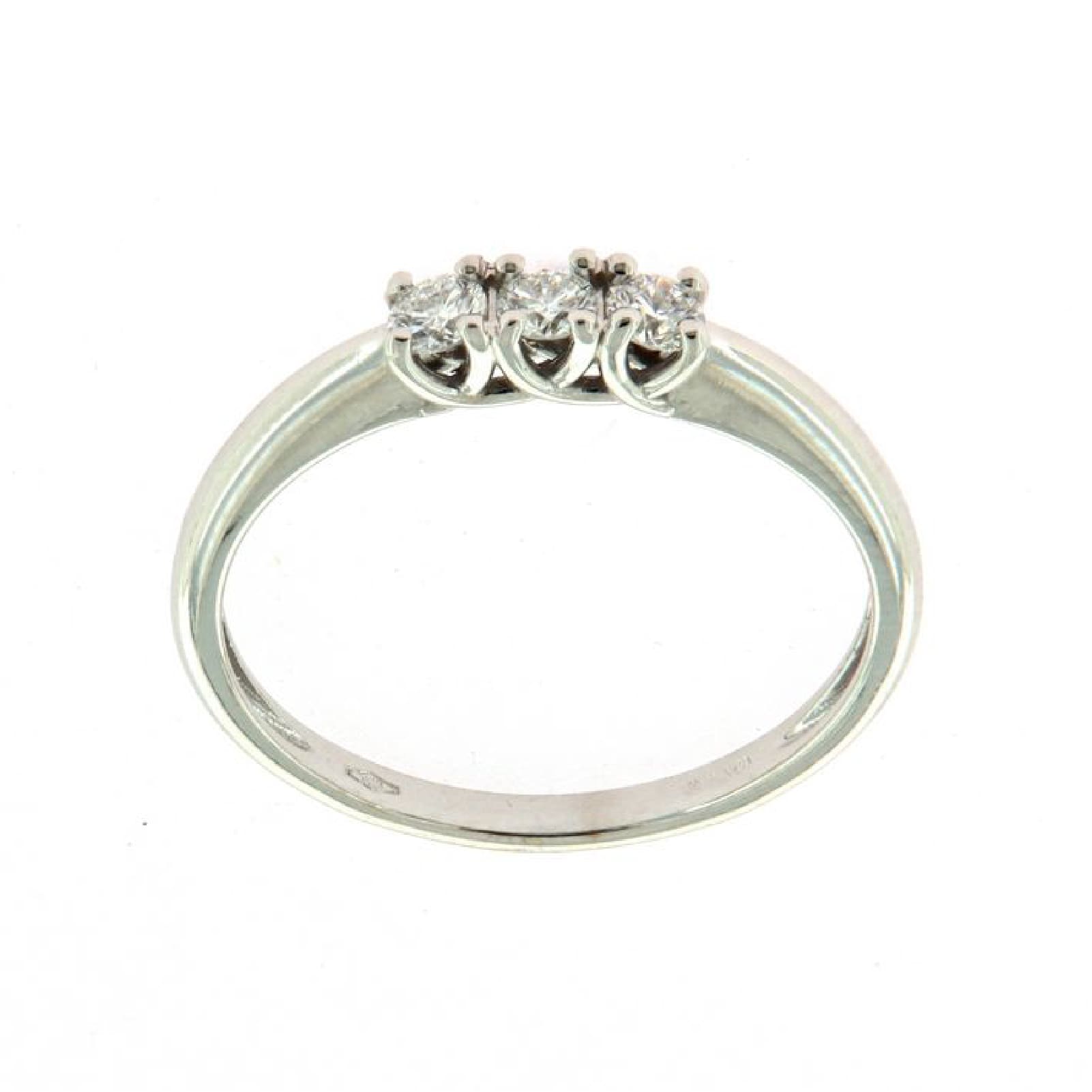 Anello trilogy Rose Diamanti in oro 9kt con diamanti ct.0,15 SU MISURA