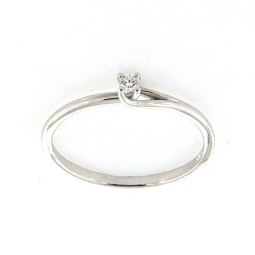 Anello Rose Diamanti oro bianco 9kt e diamante ct.0,05 donna SU MISURA
