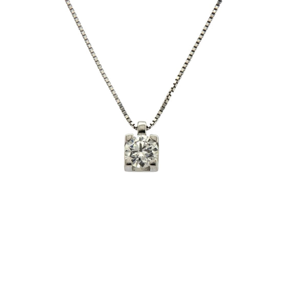 Collana girocollo Rose Diamanti oro 9kt con diamante ct.0,03 MISURA UNICA