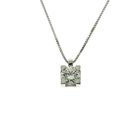 Collana girocollo Rose Diamanti oro 9kt con diamante ct.0,05 MISURA UNICA
