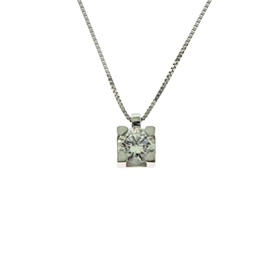 Collana girocollo Rose Diamanti oro 9kt con diamante ct.0,05 MISURA UNICA