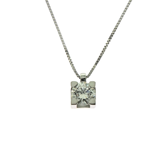 Collana girocollo Rose Diamanti oro 9kt con diamante ct.0,07 MISURA UNICA