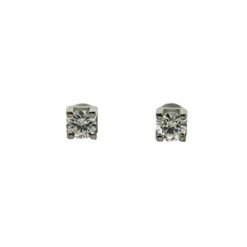 Orecchini punto luce Rose Diamanti oro 9kt e diamanti ct.0,06 MISURA UNICA