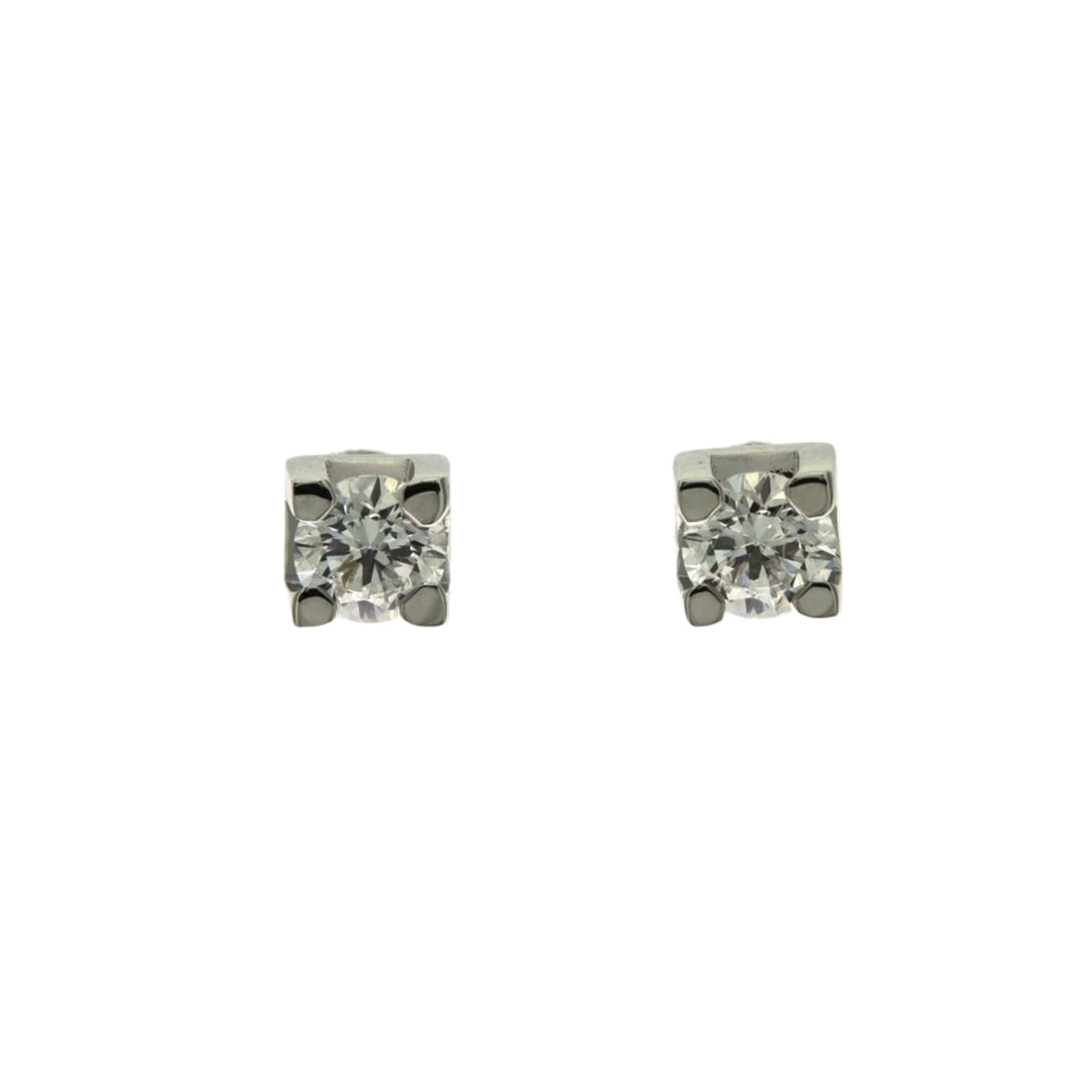 Orecchini punto luce Rose Diamanti oro 9kt e diamanti ct.0,10 MISURA UNICA