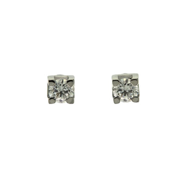 Orecchini punto luce Rose Diamanti oro 9kt e diamanti ct.0,10 MISURA UNICA