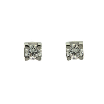 Orecchini punto luce Rose Diamanti oro 9kt e diamanti ct.0,14 MISURA UNICA