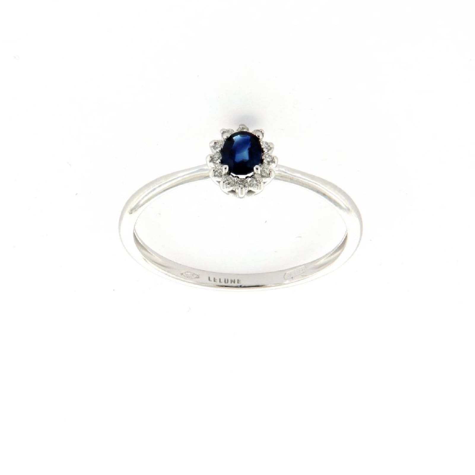 Anello Rose Diamanti oro 9kt con zaffiro e diamanti ct.0,06