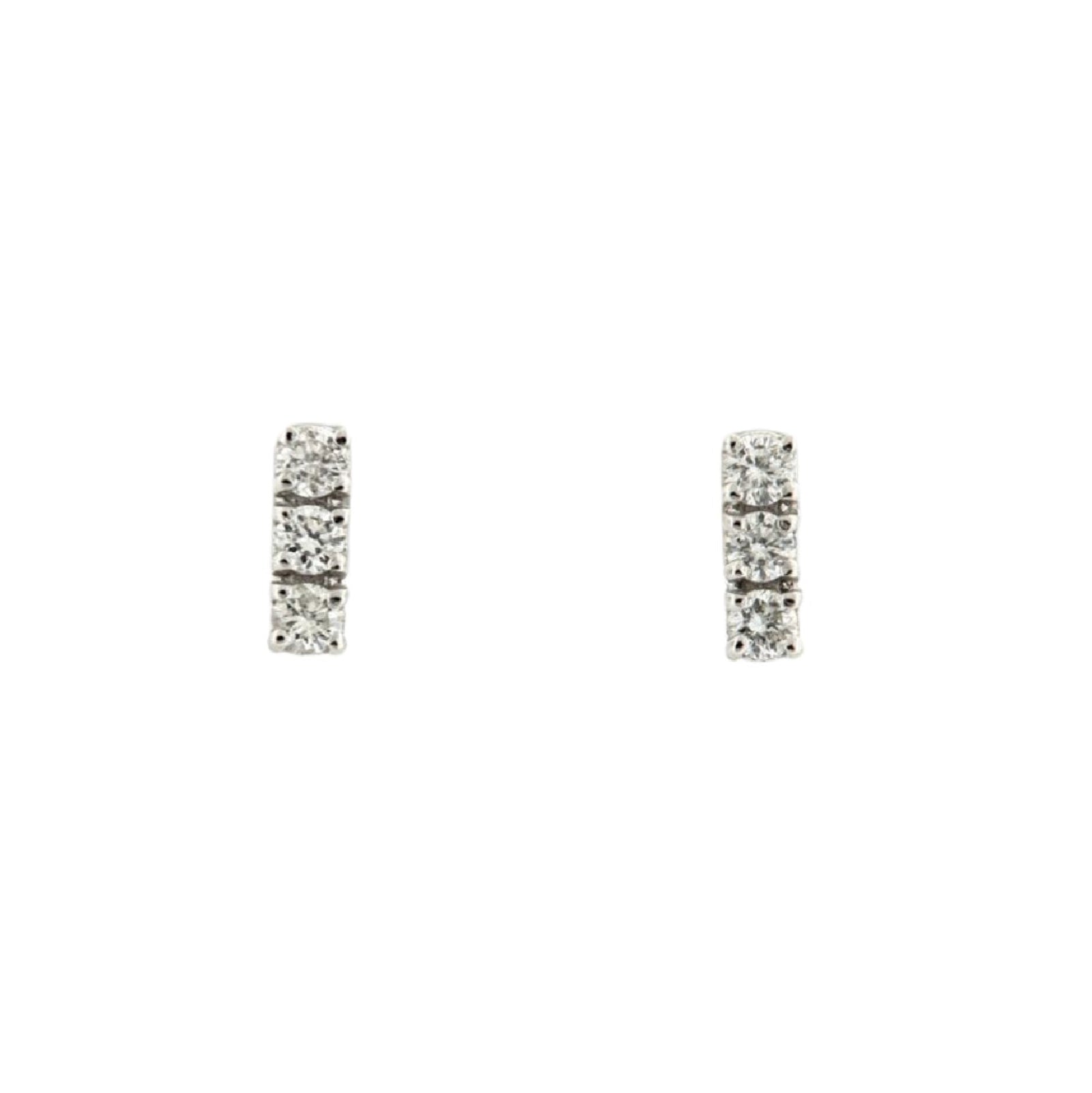 Orecchini A Bottone In Oro 14k Con Zirconi AAA – Eleganti, Regalo Di Nozze O Natale