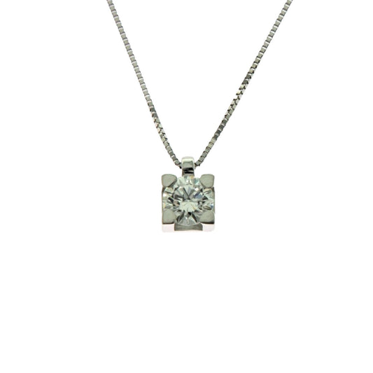 Collana girocollo da donna Rose LAB diamante 0,50ct G VS MISURA UNICA