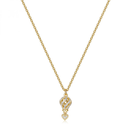 Collana Rosato Aria in argento dorato mongolfiera con zirconi MISURA UNICA