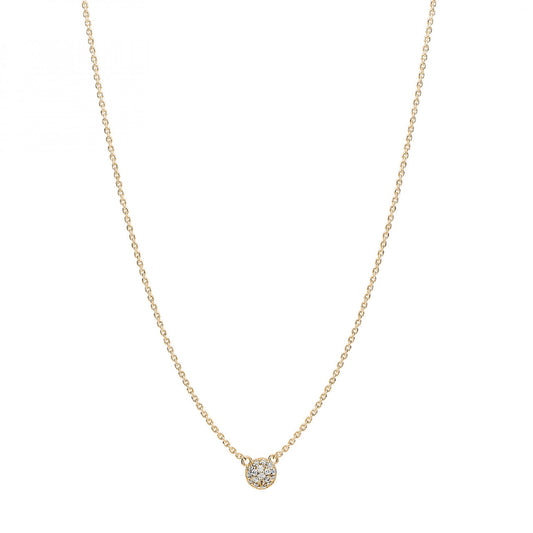 Collana girocollo Rosato in argento dorato con pavé zirconi MISURA UNICA
