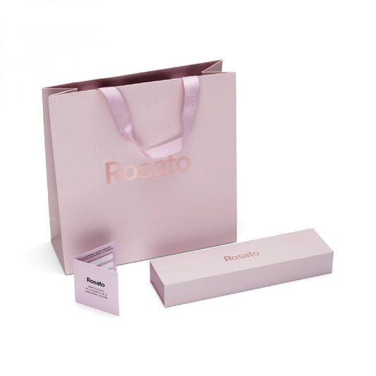 Collana girocollo Rosato in argento dorato con pavé zirconi MISURA UNICA