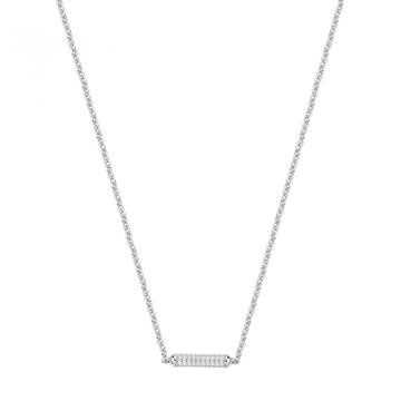 Collana girocollo Rosato in argento con pavé di zirconi MISURA UNICA