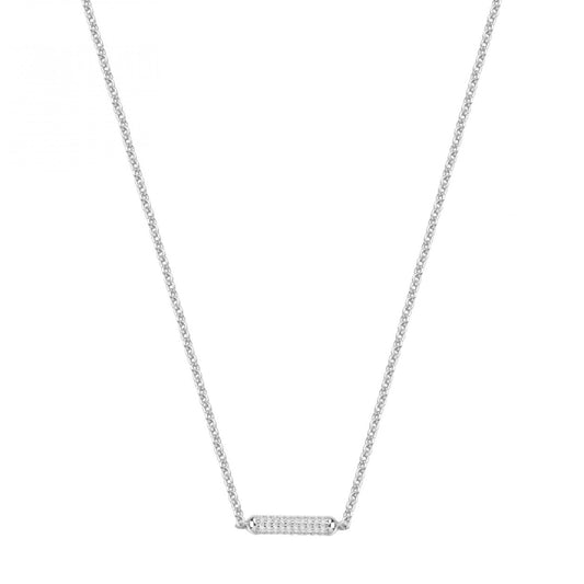 Collana girocollo Rosato in argento con pavé di zirconi MISURA UNICA